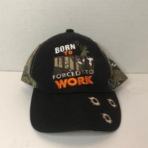 Black Hawk Born to Hunt Forced to Work Camouflage Cap